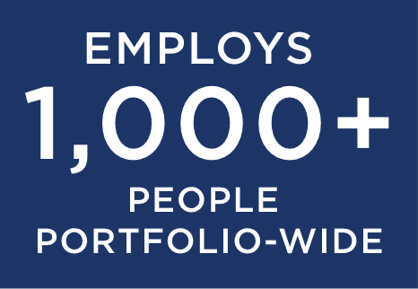 employs 1000+ people portfolio wide